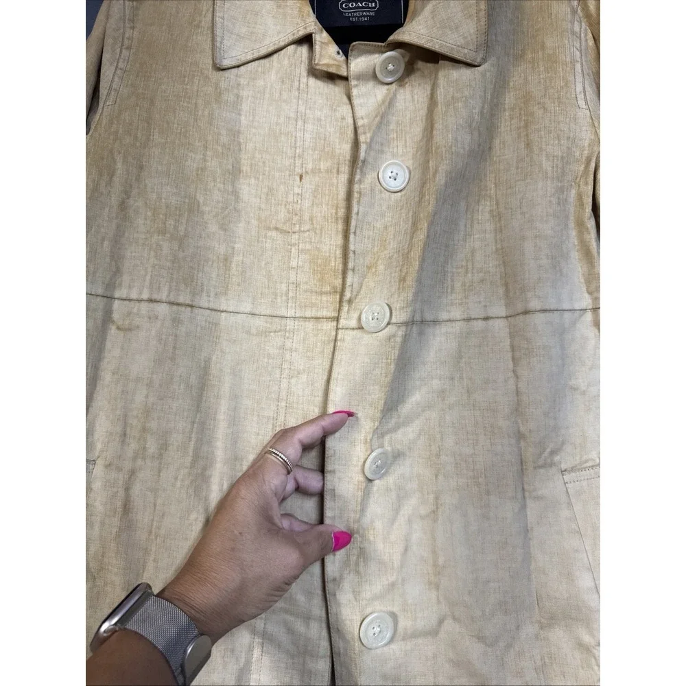 vintage Coach tan Desert Color Trench/walking Coat Med